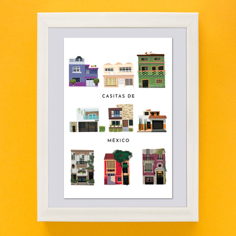 Mini Postcard Print 4x6- Mexico Casitas