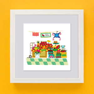 Mini Postcard Print 4x4- Mercado