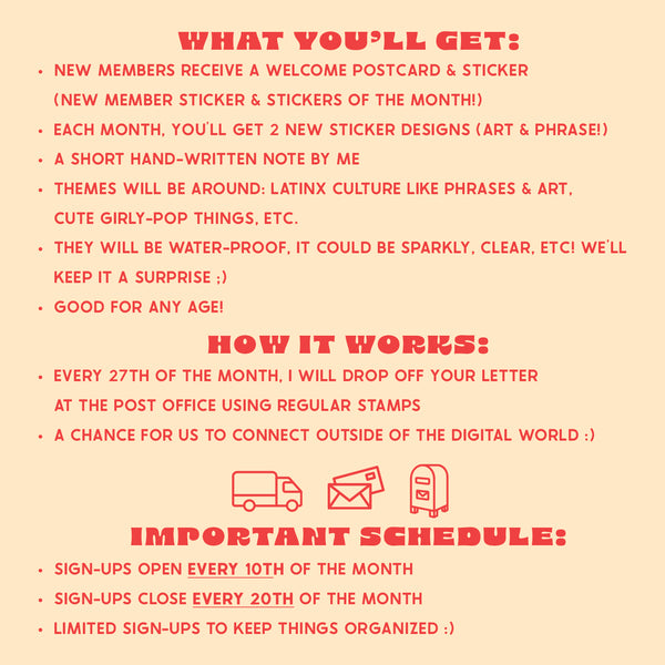 *COMING SOON!* Monthly Sticker Club