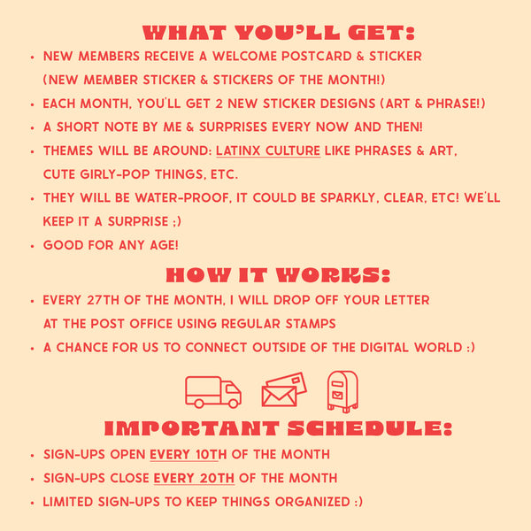 [SOLD OUT!] Monthly Sticker Club