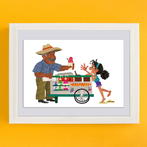 Mini Postcard Print 4x6- Raspados Print