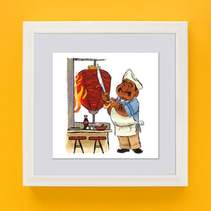 Mini Postcard Print 4x6- Taquero