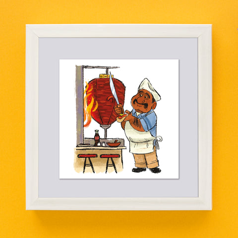 Mini Postcard Print 4x6- Taquero